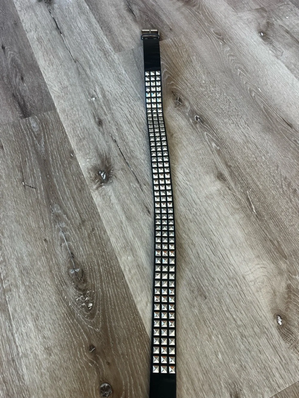 Black Studded Belt – Rivet Detail